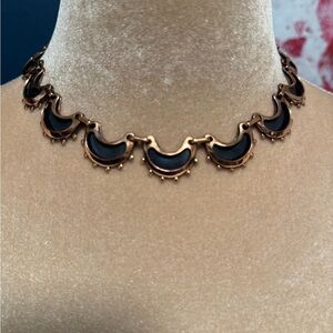 Renoir Vintage Black and Copper Necklace